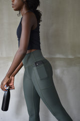 CORE Legging with Pockets - Dark Olive
