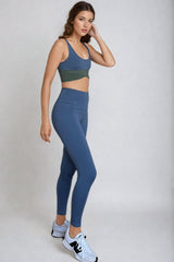 SEA STORM SET - Aspire Bra & Ascend Leggings Storm Blue